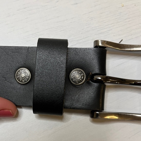 LEVI STRAUSS Genuine Leather Casual Belt Black Size 40 - Picture 6 of 8